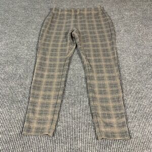 J Jill Pants Womens M‎ Gray Ponte Leggings Pull On Stretch Plaid Comfort 29x27